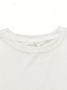 1 Piece VIVA MEXICO, TOCO TUESDAY, Corn Tortilla Element, Women's Plus Size Top With Mexican Theme Print, Round Neck, Short Sleeve, 31. Casual, Fashionable, Comfortable, Round Neck, Short Sleeve, Popular Now, New High-End Arrivals, Popular Item, For Couples, Best Friends, Matching Sets For Family, Fashionable Women's T-Shirt, Suitable For All Seasons (Spring, Autumn, Winter), 180g, 100% Cotton. - 白色 - 查看 4