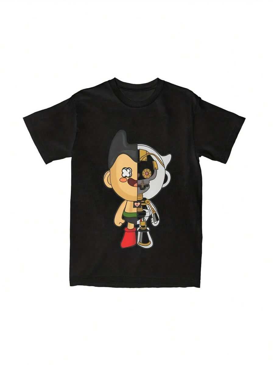 Camiseta unisex, nuevaModelopara2026NuevoModelopara2026HombresMujeresCamisaAstroboyAstroNiñoDibujos animadosAdicionesNovedadPuroCortoMangaDivertidoAnimeTCamisasOCuelloVendedor de ropaImpresoShirts,ropademujer,blusasparamujer,topsdemujer,playerasdemujer, GráficoimpresoAmigable con la piel, estilo de los 90Retro, Ropa Urbana, De Modacasualcamisetas - Negro - Ver 1