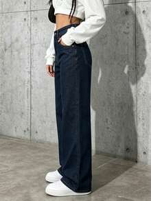 Nuevos jeans de pierna recta para mujer, jeans de corte holgado de estilo casual de calle,  pantalones vaqueros y ropa de mujer para primavera - 2007 - Ver 5