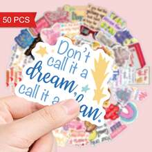 50 piezas de pegatinas motivacionales con citas inspiradoras, adecuadas para regalos de cumpleaños, recuerdos de fiesta, regalos navideños, bolsas de regalo pequeñas y regalos para amigos - A - Ver 5