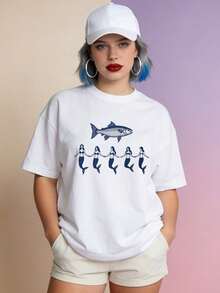 Camiseta de manga corta con cuello redondo suave y casual de verano para mujer, tops para salir, algodón, vintage, estilo callejero europeo y americano, casual deportivo, estilo unisex, estilo casual urbano, tops bonitos, Gen Z, curvy, ropa Y2K, camisetas divertidas, tops para damas, conjuntos de vacaciones para mujer, top lindo, camiseta gráfica, conjuntos de primavera, camisetas holgadas, ropa de calle retro, estilo de los 90, estilo de los 2000, subcultura, top negro, tops blancos, atuendo de fiesta de los 90. Negro - Blanco - Ver 1