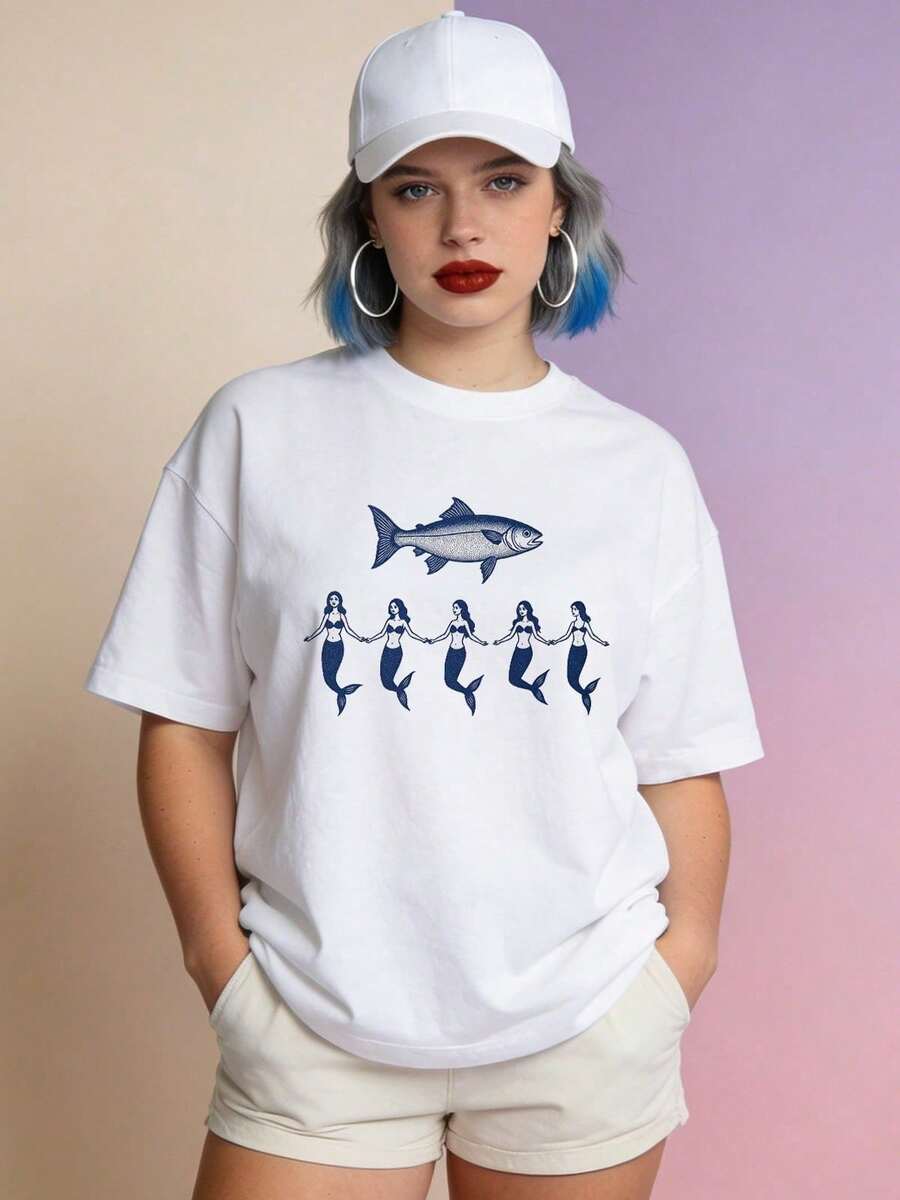 Camiseta de manga corta con cuello redondo suave y casual de verano para mujer, tops para salir, algodón, vintage, estilo callejero europeo y americano, casual deportivo, estilo unisex, estilo casual urbano, tops bonitos, Gen Z, curvy, ropa Y2K, camisetas divertidas, tops para damas, conjuntos de vacaciones para mujer, top lindo, camiseta gráfica, conjuntos de primavera, camisetas holgadas, ropa de calle retro, estilo de los 90, estilo de los 2000, subcultura, top negro, tops blancos, atuendo de fiesta de los 90. Negro - Blanco - Ver 1