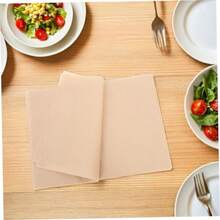 PRETYZOOM 400 Piezas Papel Parchment Antiadherente Natural para Horno Doble Cara Resistente Alta Temperatura para Freidora de Aire Parrilla Vapor y Cocción Multifuncional - Marrn Claro - Ver 7