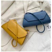 Nueva bolsa elegante y pequeña para mujer - Versátil, se puede usar como bolso de hombro y muñequera, bolso baguette con estilo - Amarillo - Ver 6