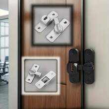 2pcs Sturdy Metal Padlocks - 90/180 Degree Rotating Security Padlocks, Suitable For Barn Doors, Bathroom Sliding Doors, Garages, Bedrooms, Cabinets - Durable Zinc Alloy Safety Door Locks With Anti-Theft Function, Commercial Grade, For Home Security/Security Enhancement, Fits Various Door Types - 1pc - View 8