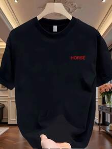 Men's Short-Sleeved T-Shirt, 180g, Cotton, Solid Color, New, Basic, Loose And Versatile, Ins Style, Urban Style, -Hop, Loose, One Size, With Digital Print, Sportswear, Pullover Style Top Of -Hop And Street Culture - Unisex Style. - 白色 - 查看 7