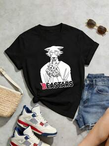 Camiseta de manga corta con cuello redondo suave y casual de verano para mujer, tops para salir, algodón, vintage, estilo callejero europeo y americano, casual deportivo, estilo unisex, estilo casual urbano, tops bonitos, Gen Z, curvas, ropa Y2K, camisetas divertidas, tops para damas, conjuntos de vacaciones para mujer, top lindo, camiseta gráfica, conjuntos de primavera, camisetas holgadas, ropa de calle retro, estilo de los 90, estilo de los 2000, subcultura, top negro, tops blancos, atuendo de fiesta de los 90. Blanco - Negro - Ver 4