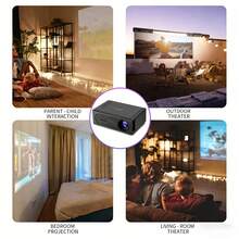 M200S Portable Mini Projector 320x240P Wired Screen Mirroring Multi-Interface USB SD AV HD Type-C, Home/Party/Office Use - Black - View 4