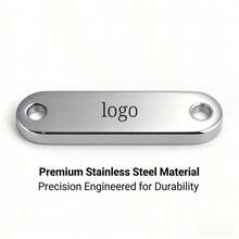 1/5/13pcs Customized Stainless Steel Blank Tag Plate, Sewing Craft Punched Nameplate For Metalware, Garment Sewing Label Accessories, Engraved - Multicolor - View 12