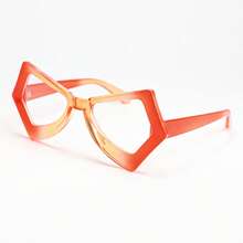 1 pièce Lunettes de lecture à cadre asymétrique et blocs de couleurs, avec charnières en métal de haute qualité, convient pour le port quotidien des femmes - Blanc - Voir 12