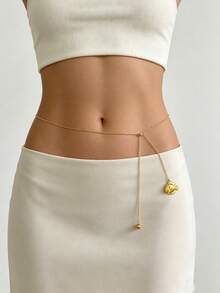 1 chiếc dây chuyền mặt hình cá mạ vàng 18K bằng thép không gỉ, có thể điều chỉnh độ dài, thời trang dành cho nữ giới đeo hàng ngày, khi hẹn hò, dự tiệc, đi nghỉ mát ở biển. - Vàng - Xem 5
