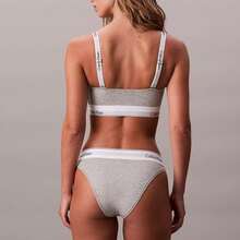 Calvin Klein Icon Cotton Modal Tanga QF8524 - Xám Heather - Xem 4
