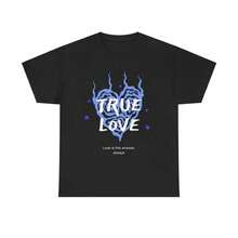 Camiseta Corazón de Amor Verdadero, Camiseta con Gráfico Afetuoso de Amor, Camiseta Símbolo de Sentimiento, Camiseta Conexión de Corazones, regalo para ella - Negro - Ver 4