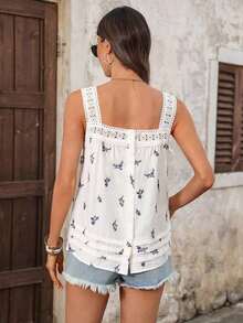 Camiseta de tirantes para mujer, estilo de moda minimalista, adecuada para el verano - Blanco - Ver 2