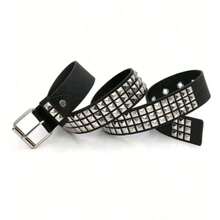 Unisex Punk-Style Belt, 4 Cm Wide. - M - View 1