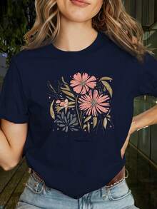 Limited Edition Women's T-Shirt, Comfortable And Stylish, With "Thank You, Lord" Print, Psalm 130:5, Matching Set For Friends, Casual Loose Fit, Versatile, Comfortable And Skin-Friendly, Crew Neck. Custom Print, Matching Set For Friends, Casual Loose Fit, Versatile, Comfortable And Skin-Friendly, Women's Crew Neck T-Shirt. Lightweight Cotton. - 綠色 - 查看 7