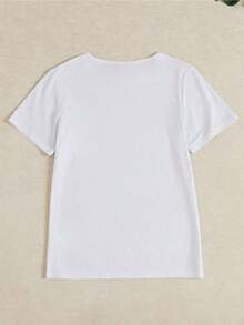 Women's Florida State Seminoles Graphic Print Short Sleeve T - Shirt Casual Crew Neck Tee Top For Game Day Sports Fan Apparel Summer Casual Loose Fit Tee,Tops For Women,Women Tops,Women's Tops Clothes ,Women Tops, Blouses & Tee  Camiseta Para Mujer,Motif Women Clothes, Blusas Para Mujer Camisa - Blanco - Ver 3