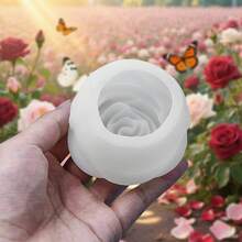 3D玫瑰花模具,包含小号、中号和大号玫瑰花模具,适用于情人节蜡烛制作,硅胶蜡烛模具套装 - 也适用于香薰蜡烛制作、石膏、花卉石膏、香石和手工皂制作 | 浪漫玫瑰装饰模具,DIY爱好者和情人节装饰的理想礼物 - 玫瑰花 - 查看 12