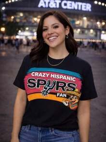 Camiseta Retro para Fanáticos de los Spurs - Orgullo del Equipo de Baloncesto - Envío a EE. UU. Camiseta de Algodón Ropa Casual - Negro - Ver 7