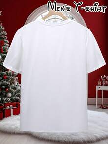 [Licensed]-Men's Crew Neck T-Shirt With Gothic Skull Theme Print, Sporty Short Sleeve, Breathable And Casual, Regular Fit, Suitable For Holidays, Gatherings, Parties, Outdoor Activities, Birthday Gift, Holiday Gift, Urban Fashion, High Quality Fabric, Loose And Comfortable. - White - View 5