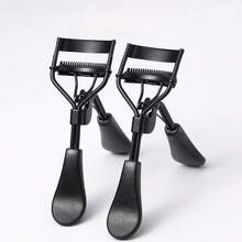 Portable Eyelash Curler, Black Eyelash Curler, Curling And Shaping, Non-Damaging To Lashes, Eyelash Lifting, Big Eyes, Suitable For Daily Makeup Eyelash Curling - Black - View 7