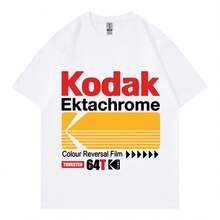 Camiseta de Hombre Kodaks, Marca Más Vendida del Verano, 100% Algodón, para Uso Diario al Aire Libre, Estilo Urbano, Moda Y2K, Ropa Masculina de Manga Corta - forma - Ver 1