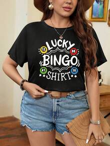 Camiseta de mujer para primavera y verano - Negro - Ver 2