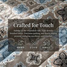 1pc Lightweight Floral Boho Style Ultrasonic Quilted Thin Blanket, Suitable For Summer, Skin-Friendly & Breathable, Versatile Design For Pets, RVs, Travel, Camping, Sofa, Office Chair, Bedroom, Easy Care Machine Washable, Great Summer Gift - Lanting Yamei - View 6