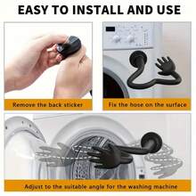 1pc Front-Loading Washing Machine Door Repair Silicone S-Shaped Bracket, Durable Washing Machine Accessory. Soft And Flexible, Sturdy Door Stopper, Suitable For Washing Machine And Dryer Door Support, Durable Front-Loading Washing Machine Door Fixer - A - View 5
