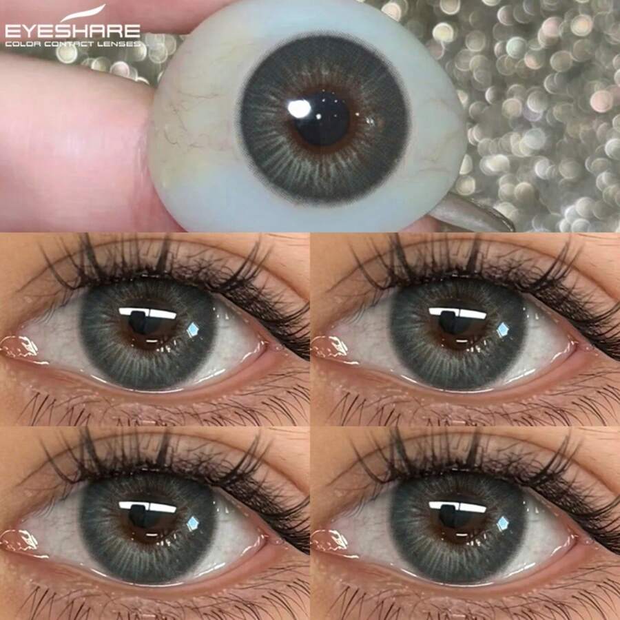Eyeshare 1 Pair Color For Eyes Gray Eyes Blue Eye Lens Brown Contacts Yearly Cosmetic Green Lenses - Blue - View 1