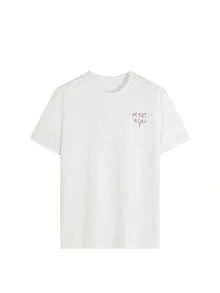 I'm Just Girl - Women's Summer T-Shirt, Urban Style, With Custom Letter Print, Round Neck, Everyday Wear, Women's Top. Printed T-Shirts For Women - 白色 - 查看 4