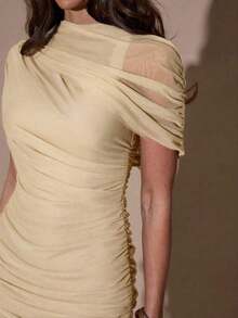 Women Midi Dresses - 杏 - 查看 6