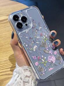 Ốp lưng điện thoại họa tiết hoa lá, tương thích với iPhone 11/12/13/14/12 Pro Max/11 Pro/14 Pro/15/XS Max/X/XR/7/8/8 Plus, thích hợp làm quà sinh nhật, quà tặng cho bạn gái, bạn trai. - Trong sáng - Xem 3