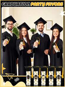 Graduation Party Candy Tubes With Graduation Cap And Tassel, Transparent Plastic Containers Suitable For Graduation Party Favors, Party Decorations, Gift Giving, Perfect As Gift Boxes, Candy Packaging, Back To School And Graduation Gifts, And Teacher's Day Gift Boxes - One Size Fits All - View 3