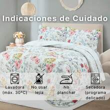 Novotextil 輕盈透氣的超細纖維印花絎縫床罩，適用於 90、105、135、150 和 180 厘米的床——夏季和春季秋季床罩，含 1 或 2 個枕頭套——柔軟耐用的現代裝飾被子（Argos） - 阿爾戈斯 - 查看 7