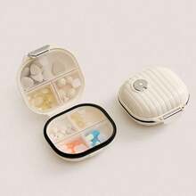 1pc Portable 7-Day Pill Organizer, Hexagonal Weekly Travel Pill Box With 7 Compartments, Compact Medication Storage Box For Vitamins, Supplements, Tablets, Pills, Fits In Handbag, Suitable For Home And Daily Carry - Multicolor - View 7