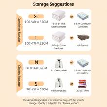 1pc Large Capacity 3D Vacuum Storage Bag, Suitable For Clothes And Blankets, Household Organizer Essential - View 3