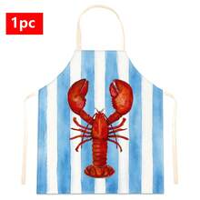 1pc, Home Decor, Lobster Pattern Print Apron, Sleeveless, Neck Strap Design, Suitable For Cooking, Baking And Entertainment, Perfect For Home Dining, Parties, Outdoor BBQ Parties, Baking Apron|Bright Apron|Polyester Apron|Print Apron - Multicolor - View 13