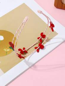 1 chiếc băng đô hai lớp hình cô bé hoạt hình dễ thương kiểu dáng nghỉ hè, họa tiết quả anh đào, thích hợp để đeo hàng ngày, làm quà tặng, dự lễ hội. - Nhiều màu - Xem 4
