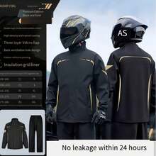 2pcs/Set Raincoat Suit Including Jacket And Pants, Casual Waterproof Hooded Rainwear, Unisex, With Storage Bag, All-In-One Full Body Raincoat And Rain Pants, 2 Pieces Per Set - Multicolor - View 30
