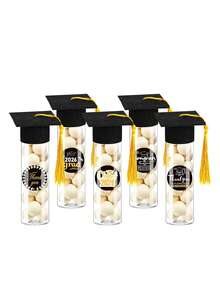 Graduation Party Candy Tube Decorations, With Graduation Cap And Tassel, Transparent Plastic Container Suitable For Graduation Party Favors, Party Decorations, Gift Giving, Also Suitable For Gift Boxes, Candy Packaging, Back To School Season And Teacher's Day Gift Boxes - One Size Fits All - View 4