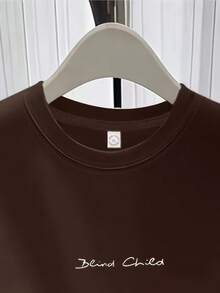 Camiseta de manga corta para mujer, corte regular, primavera/verano, cuello redondo simple, moderna, holgada, versátil, informal, con estampado de letras, para uso diario casual de verano. - Blanco - Ver 9