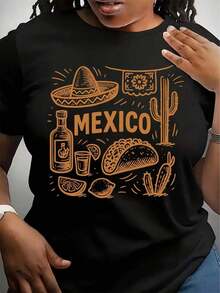Camiseta Colorida de México, Camiseta Tequila, Lima y Sol, Regalo para Vacaciones en México, Camiseta Cinco de Mayo, Camiseta de Verano de México, Camiseta para Fiesta Mexicana - Negro - Ver 6