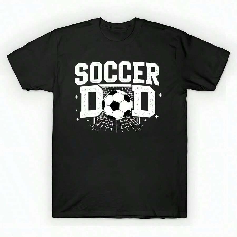 Soccer Dad Funny T-Shirt (1) unisex de la de algodón puro de alta densidad de 220 g. C-AmiS-eta uniS-ex 100 % aL-Godón de - Tejido de alta densidad. Apta para todo tipo de perS-onas, ya sean mujeres o hombres. Tejido duradero de alta C-Alidad apto para todas las estaciones, suave al tacto pero duradero. Tops transpirables. Conjuntos de otoño para mujer. Conjuntos de vaC-Aciones para mujer. Disfraz de Halloween para mujer. - Negro - Ver 1