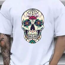 Printed T-Shirt For Men And Women - 白色 - 查看 1