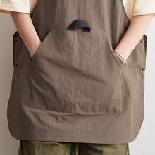 Damen Schürze, Haushaltsuniform, Küchenschürze, umkehrbare Schürze, verstellbare Schürze mit mehreren Taschen, geeignet für Zuhause, Bibliothek, Catering, Backen, Café, Küche und Mehrzweck-Arbeitskleidung - Verschiedenfarbig - Übersicht 9
