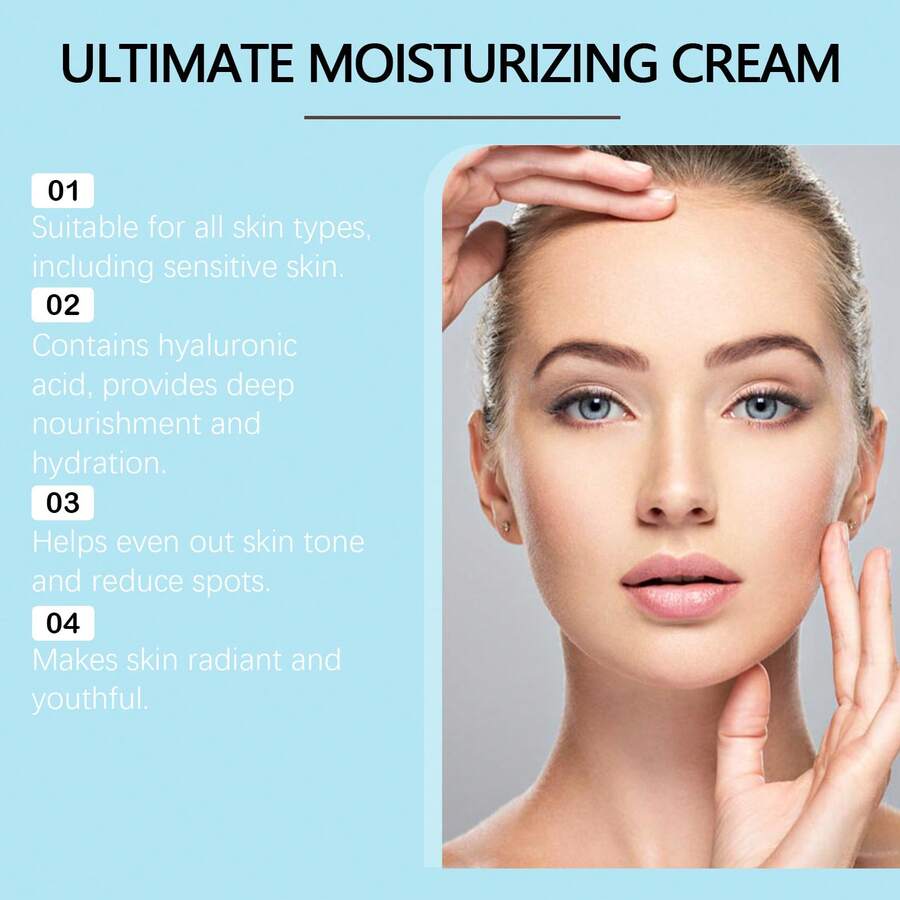 Crema Hidratante de Centella Asiática , Suave y Nutritiva para la Piel Facial, Crema Hidratante e Iluminadora para el Cuidado Diario de la Piel - 100G,, - Ver 1