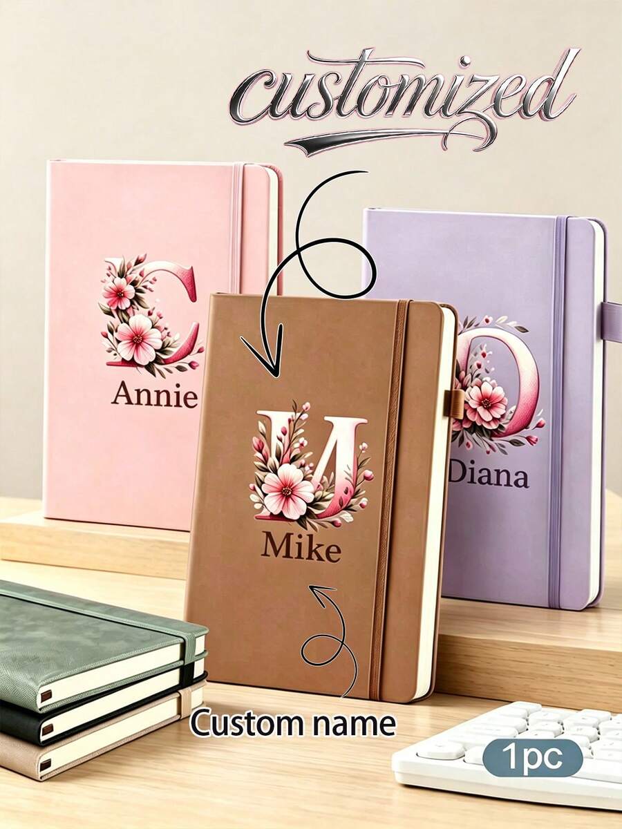 1pc Personalized Diary Notebook, Customizable Name, Customized Diary, Work Notebook, Small Notebook, Diary, Writing Journal, Blank Notebook, Dotted Notebook, Men's Diary, Small Sketchbook, Paperage Notebook, Pocket Notebook, Notebook, Memo Pad, Multi-Functional Daily Diary, Waterproof, Reusable - Multicolor - View 1