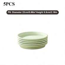 5pcs/Set Plant Saucers, Flower Pot Bottom Water Tray, Multiple Sizes 5", 6", 7", 8", 9", 11", 12", Durable Plastic Material, Wear-Resistant And Anti-Pressure, Suitable For Indoor And Outdoor Plants - A - View 13