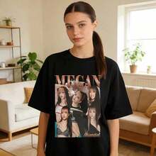 2026Cozy KATSEYE Camiseta Casual de Manga Corta con Estampado Gráfico para Fanscool, Camiseta Estampada para Mujer - Blanco - Ver 5